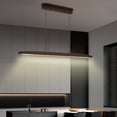 thumbnail image 3 of 39.4*2.4*1.9in Walnut Wood Linear LED Pendant Light, Kitchen Island Lighting or Dining Room Hanging Fixture, 3 of 11