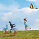 thumbnail image 3 of Garden Lawn Yard Decor Windmill Wind Spinner Whirligig 3d Animal On Bike Style, 3 of 5