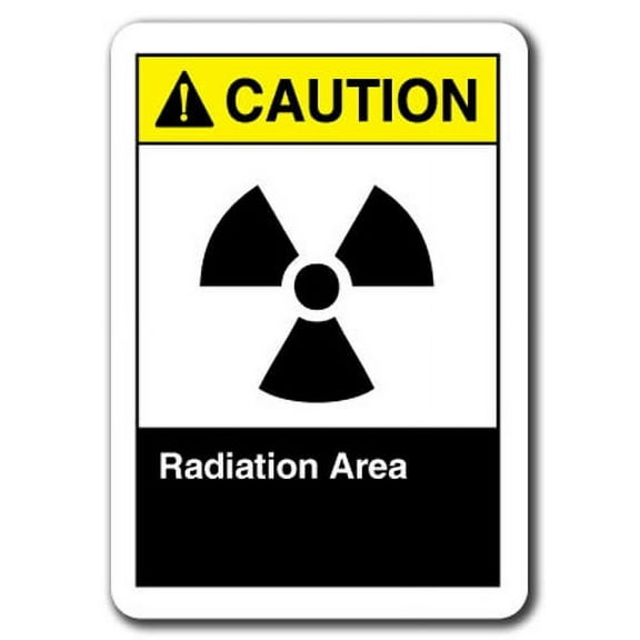Caution Sign - Radiation Area 7"x10" Plastic Safety Sign ansi osha
