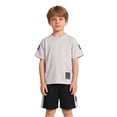 thumbnail image 5 of NIEWTR Kids Summer Mesh Clothing Set Toddler Boys Short Sleeve Active Tee and Cotton Shorts Breathable Casual Playwear 2 Piece(A-Light Gray,12-18 Months), 5 of 5
