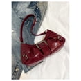 thumbnail image 4 of Bolso Verdusa Y2k Monedero Goth Hebilla Punk Hobo Burgundy, 4 of 6