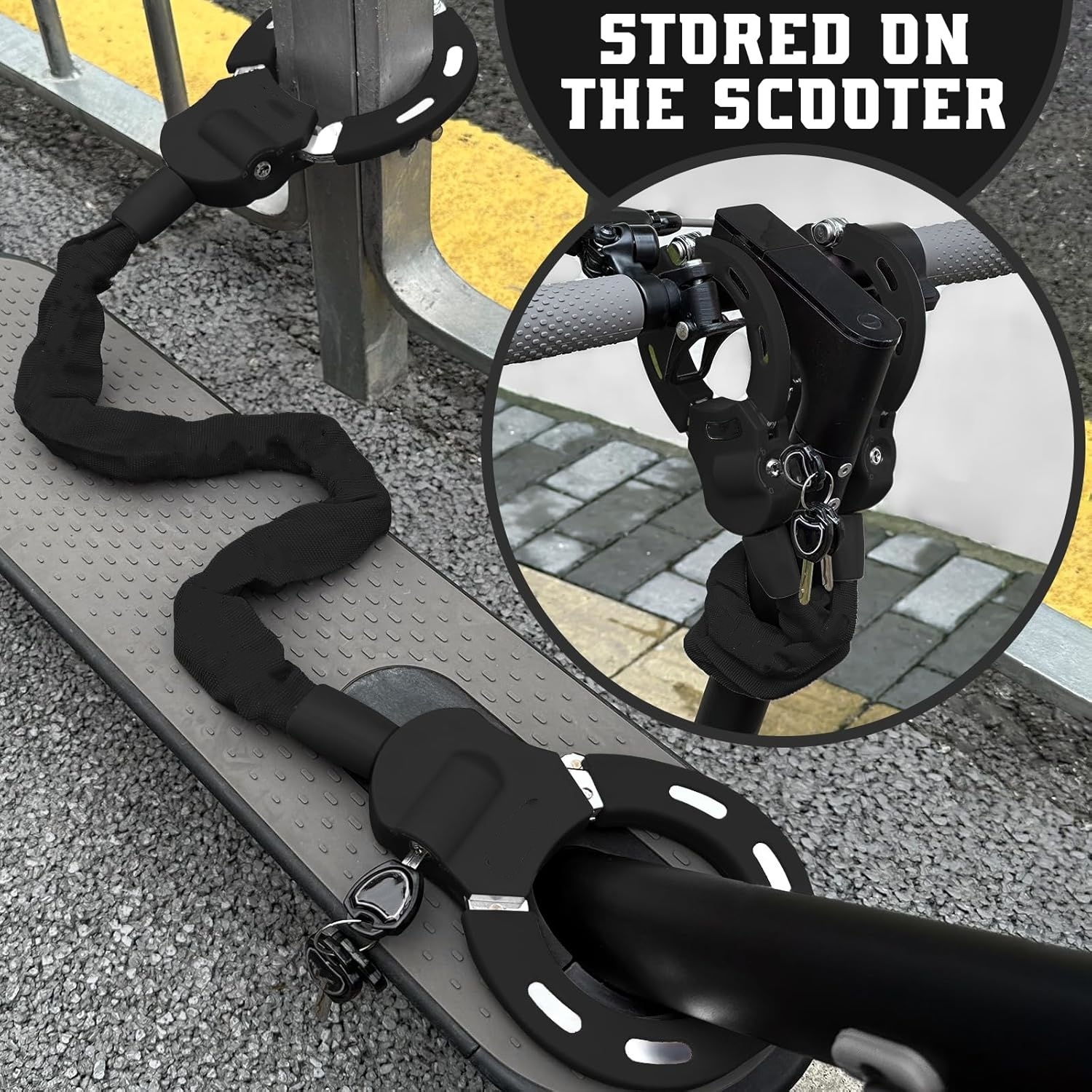 Scooter Lock, Bike Locks High Security with Key, 36.22inch