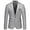 Grey, variant on Dpytoraw New Solid Color Single Casual Small Suit With Slit Wedding Banquet Men's Suit Jacket