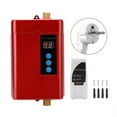 thumbnail image 1 of Water Heater Electric Mini-Tank Water Heater Electric Water Heater Electrical Hot Water Heater Household For Home Office Bathroom Kitchen Red EU Plug 220V 4000W, 1 of 8