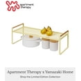 thumbnail image 3 of Yamazaki Home Countertop Wire Shelf, Yellow, Steel + Wood, Supports 11 pounds, 3 of 8