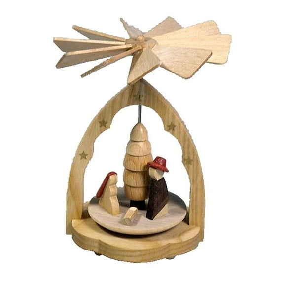 Richard Glaesser miniature Pyramid with Nativity in Natural finish