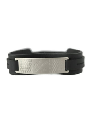 used Pre-owned Louis Vuitton Edge It Women's Men's Bracelet M6594e Leather (Good), Adult Unisex, Size: One size, Grey Type