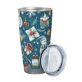 thumbnail image 2 of Gaeub Christmas Snowman Gift Print 20-Ounce Stainless Steel Car Cup,Tumblers Cups with Lids and Straw,Coffee Cups for Adults Kids Home Car Office School Travel Party-Without Straw, 2 of 8