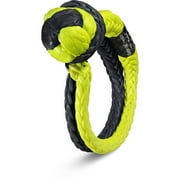 Bubba Rope 176748-PRO Heavy Duty 5/8" MEGA GATOR-JAW PRO Synthetic Shackle Breaking Strength of 125,000 lb. with Plasma in Yellow and Black