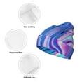 thumbnail image 3 of Pofeuu Swirl Blue And Purple Print Beanie Hat for Men Women Knit Winter Hat Warm Cuffed Skull Beanie Slouchy Soft Unisex, 3 of 6