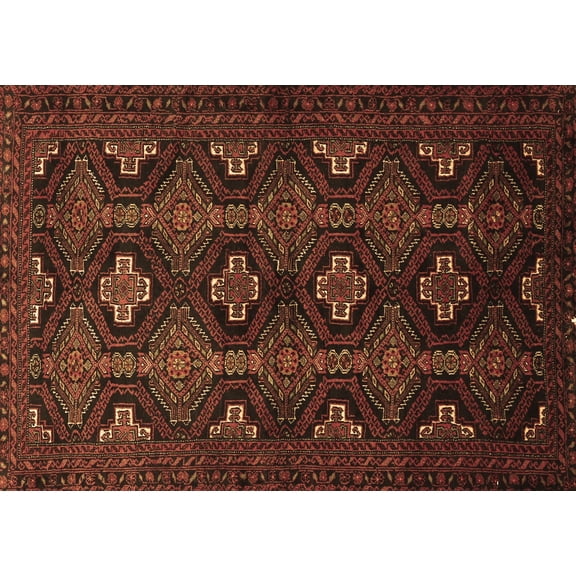 Ahgly Company Indoor Rectangle Persian Brown Traditional Area Rugs, 5' x 7'