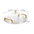 thumbnail image 7 of Round Serving Tray with Handle Cake Plate with Dome Decorative Multipurpose Fruit Dessert Tray for Coffee Table Party Home Office Snacks M, 7 of 7
