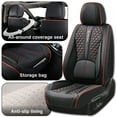thumbnail image 4 of Red Edge Car Seat Covers for Honda HR-V 2023-2026 Car Seat Cover , Faux Leather, Full Set of 5 Seats, With Lumbar Support, Waterproof, Beautify Interior, Beautify the Interior of Old Cars, 4 of 10