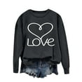 thumbnail image 4 of Ounisa Womens Valentines Sweatshirt Love Heart Graphic Print Pullover Casual Long Sleeve Valentine's Blouse Top, 4 of 5