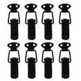 thumbnail image 1 of EeaseMX Juego de 8 cierres de palanca con resorte de acero inoxidable para equipaje (negro), 1 of 7