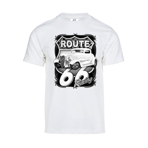 Gravity Trading Mens Route 66 Solar Color Changing Shirt Sun Tee, White 3XL