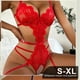 thumbnail image 3 of Ropa Interior Sin Entrepierna Para Mujeres Sujetador Transparente De Encaje Disfraces Eróticos Femeninos Body De Peluche Profundo V Lencería Sexy, 3 of 4