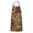 Orange And Brown, variant on Leopard Print Pattern Apron-Garden Aprons for Women with Pockets-Cotton Linen Waterproof Kitchen Cooking Gardening Aprons Adjustable for Kitchen,Cooking,BBQ and Salon 33x27 Inch
