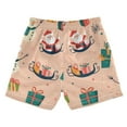 thumbnail image 7 of FORMRS Boys Swim Trunks Quick Dry Mesh Liner Boardshorts Sizes XS-XL, Beige Christmas Snowman, 7 of 7