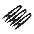thumbnail image 1 of Unique Bargains 3 Pcs Black Spring Design Thrum Yarn Stitch Wire Embroidery Scissors Cutters, 1 of 1