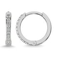 thumbnail image 3 of Diamond 1/5 Ct.Tw. Hoop Earrings in 10K White Gold, 3 of 3