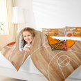 thumbnail image 4 of Homewish Cartoon Monogrammed S Queen Comforter Set, Orange Brown Basketball Bedding Sets, Teens Kids Boys Girls Reversible Bedding Comforter Set, Breathable Home Decor, 3pcs, 4 of 8