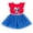 Red / blue, july 4th, variant on Hello Kitty July 4th Americana Tulle Dress Toddler to Big Kid