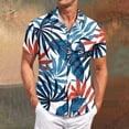 thumbnail image 2 of Yiaimeir Men's Vintage Button Down Bowling Shirts Short Sleeve Summer Beach Shirt，Size M-3XL, 2 of 5