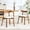 Two Walnut&White Chairs, variant on Hi loPres Solid Wood Dining Chairs Set of 2, Modern Walnut Color Accent Seating with White PU Leather Cushion for Kitchen Room