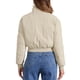 thumbnail image 3 of Chaqueta bomber de invierno para mujer INSPIRE CHIC, abrigo holgado acolchado, cortada, talla XL, color beige, 3 of 6