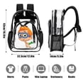 thumbnail image 3 of BUBBLE GUPPIES Clear Backpack Heavy Duty Transparent Bag See Through Bookbag for School, Work, Sport, College, Travel, 3 of 7