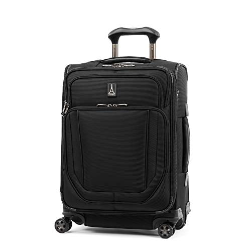 Jet Black Travelpro Crew Versapack Softside Expandable Spinner Wheel Luggage Carry-On 21-Inch