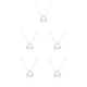thumbnail image 3 of Sonducket Amistad Collar Amigos Regalo Ins Personalidad A prueba de herrumbre Superficie lisa Ligero Accesorio de moda Libra Plata Libra Plata 5piezas Sonducket CBP198469, 3 of 6