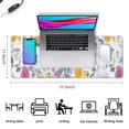 thumbnail image 5 of Long Mouse Pads for Desk,Pioneer Flower Floral Print Pattern Desk Mats on Top Of Desks, Desk Mouse Pad Extra Large with 3mm Non-Slip Base and Stitched Edge for Gaming,Office,Work,Home 31.5"x11.8", 5 of 6