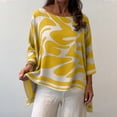 thumbnail image 5 of Zysthvn Casual Shirts for Women Summer Tunic 3/4 Sleeve Plus Size Tshirts for Women Loose Fit Lightweight Crew Neck Printed, 5 of 7