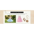 thumbnail image 5 of HILEELANG 2-8 Toddler Little Girls Tulle Dress Pink Sleeveless Ribbed Stripe Top Spring Summer 4 Years, 5 of 14