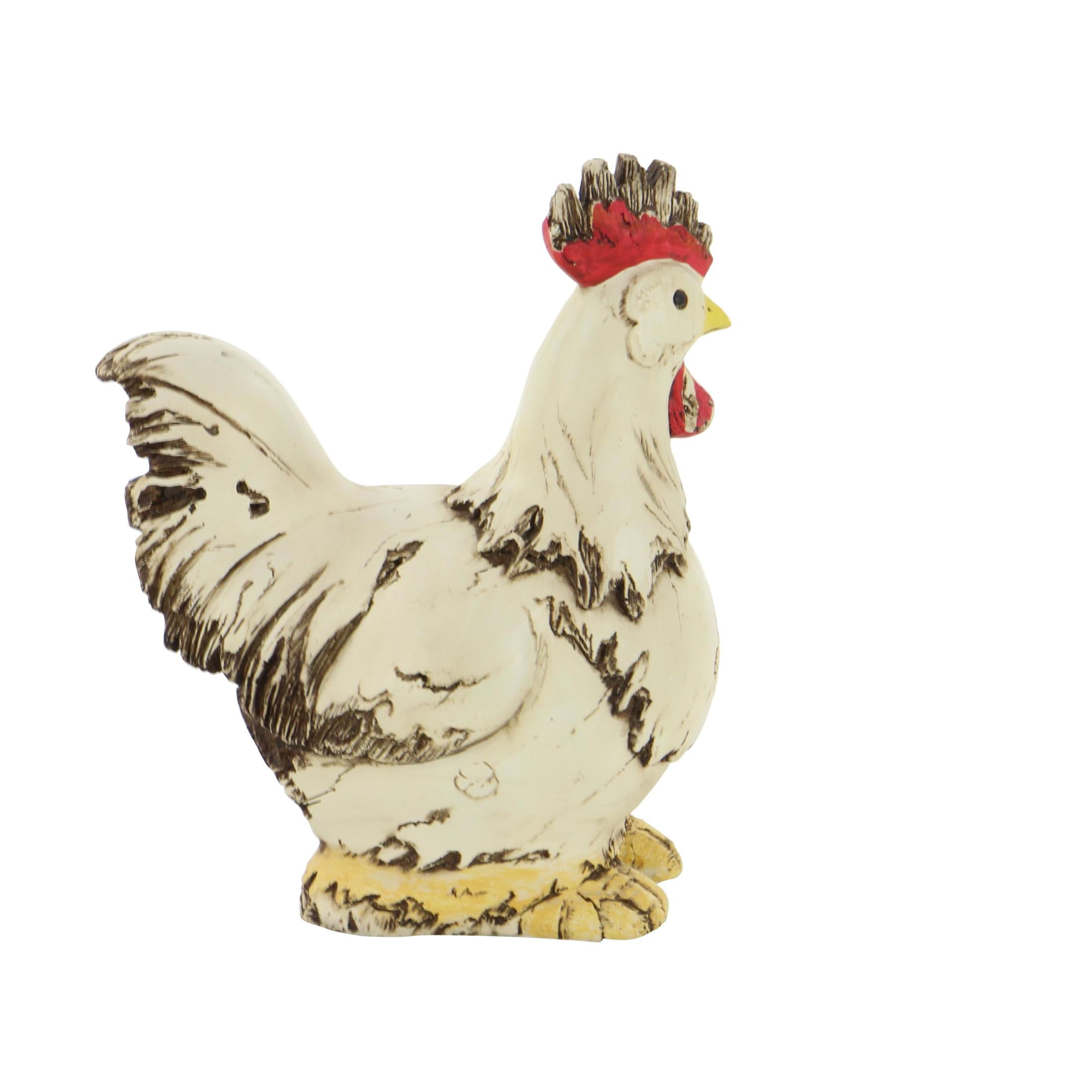 DecMode 12" Indoor Outdoor Rooster Garden Sculpture