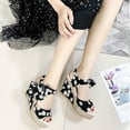 thumbnail image 1 of Sandalias de verano con tacón de cuña para mujer, tacones altos, boca de pez, hebilla de Metal, para mujer Wmkox8yii  nm10542, 1 of 6