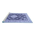 thumbnail image 2 of Ahgly Company Machine Washable Indoor Rectangle Medallion Blue Traditional Area Rugs, 2' x 5', 2 of 4