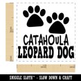 thumbnail image 2 of Catahoula Leopard Dog Paw Prints Fun Text Self-Inking Rubber Stamp Ink Stamper - Fuchsia Ink - Small 1 Inch, 2 of 7