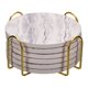 thumbnail image 1 of Posavasos Unique Bargains con Soporte 6uds corcho cerámica gris, 1 of 6