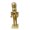 Golden, variant on Dserhfy 25CM Christmas Wooden Nutcracker Figurine Golden Silver Color Cartoon Soldier Figure Festival Holiday Party Ornament Decoration