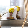 thumbnail image 6 of LALILO Throw Pillow Covers Portrait Young Beautiful African Woman Color Cushion Cover 18" x 18", 2 Pack, 6 of 6