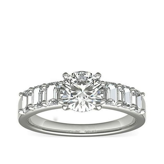 Diamond-Capitals 2.60 Carat (F-G/VS1) Natural Brilliant Round Cut Diamond Solitaire Engagement Ring for Women Solid 950 Platinum Size 7