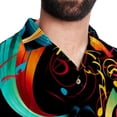 thumbnail image 5 of Note Men's Casual Hawaiian Button Down Short Sleeve Summer Beach Printed Shirt, 5 of 6