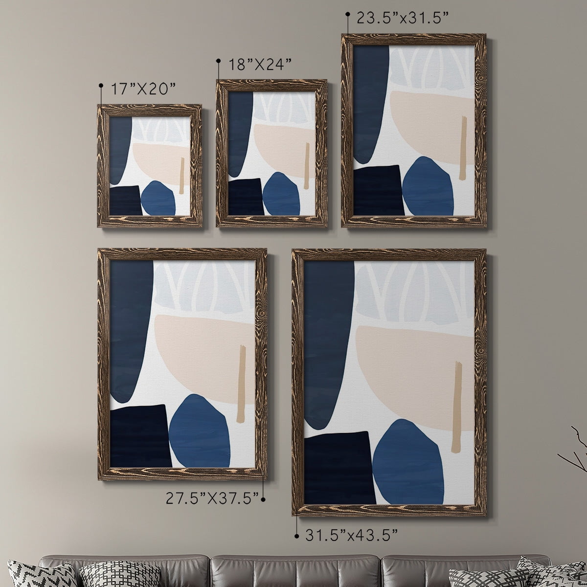 Denim and Sand I - Premium Framed Canvas - Ready to Hang