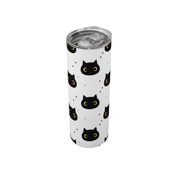 Termo de 590 ml diseño cute de gato negro