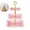 Pink, variant on WNFJR 3-Tier Dessert Cake Stand, Tiered Serving Cake Stand Small Cupcake Stand Cookie Tray Rack Candy Buffet Set Up Fruit Plate for Tea Party, Wedding and Birthday(White)