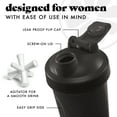 thumbnail image 6 of Fit & Fresh Shaker Bottle, Leak Proof 24 oz Sports Blender Bottle for Supplement Shakes, Black, 6 of 7