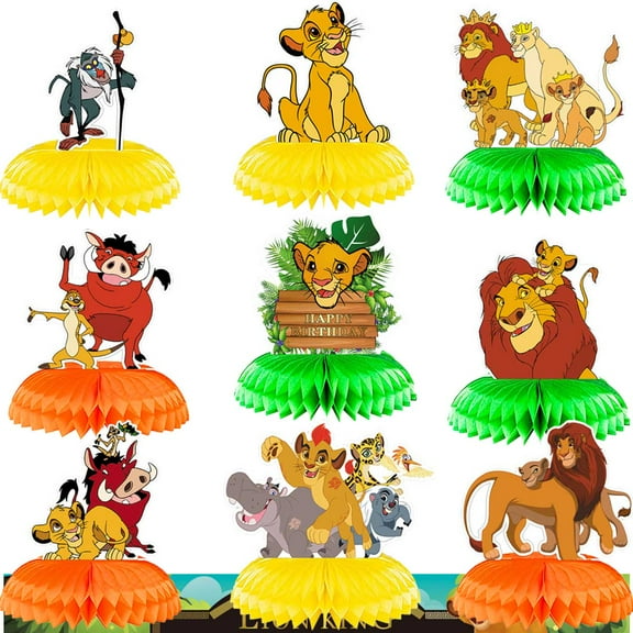 Simba Centerpieces Honeycomb Table Toppers Decorations for Photo Props Birthday Party Decor Supplies